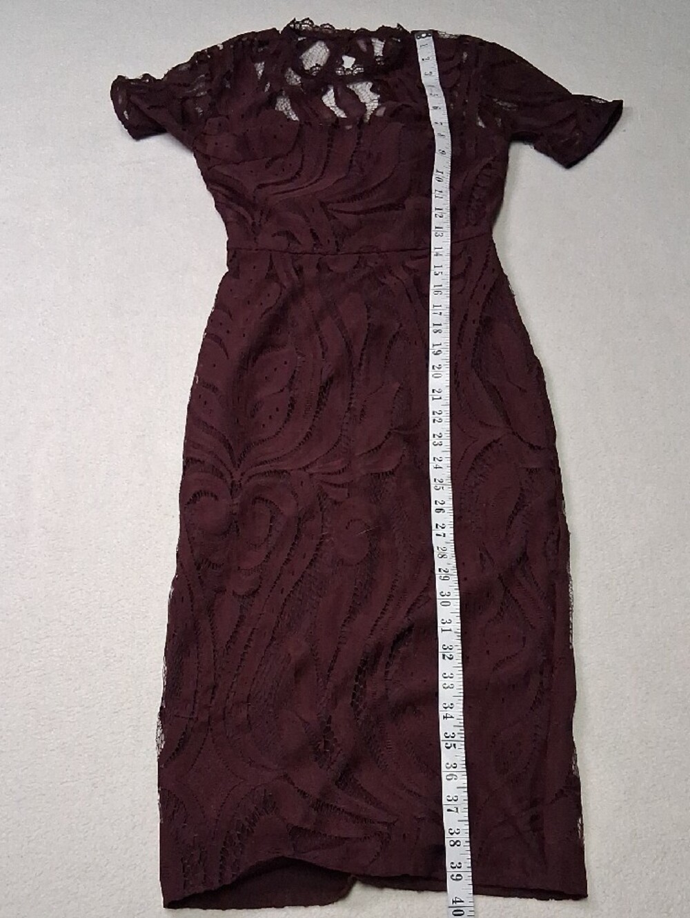 Love Plum Lace Midi Sheath Dress - Picture 7 of 12